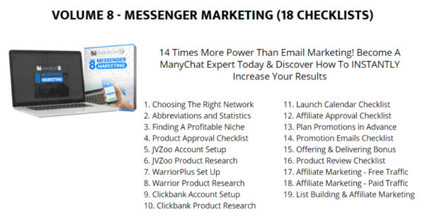 SMART IM Checklists Vol 8 - Messenger Marketing